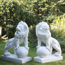 Garden Marble lion Life Size Marble Animal Statue